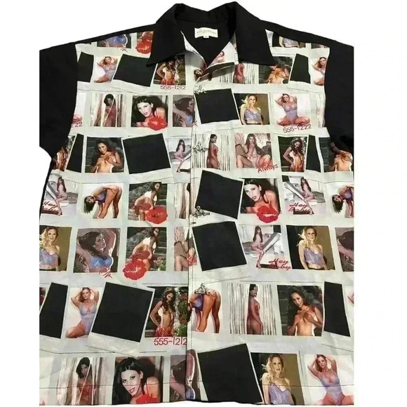 Adult Female Stars Polaroid Vintage 90’s Knob Ryder Bowling Shirt - Picture 2 of 5